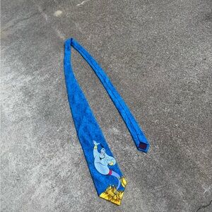 Mickey Inc. Aladdin Men's 100% Silk Tie ~ Blue ~ Genie ~ Hand Made
